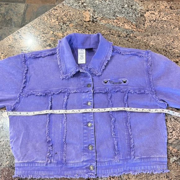 Disney Lavender Frayed Denim Jacket - Picture 7 of 7